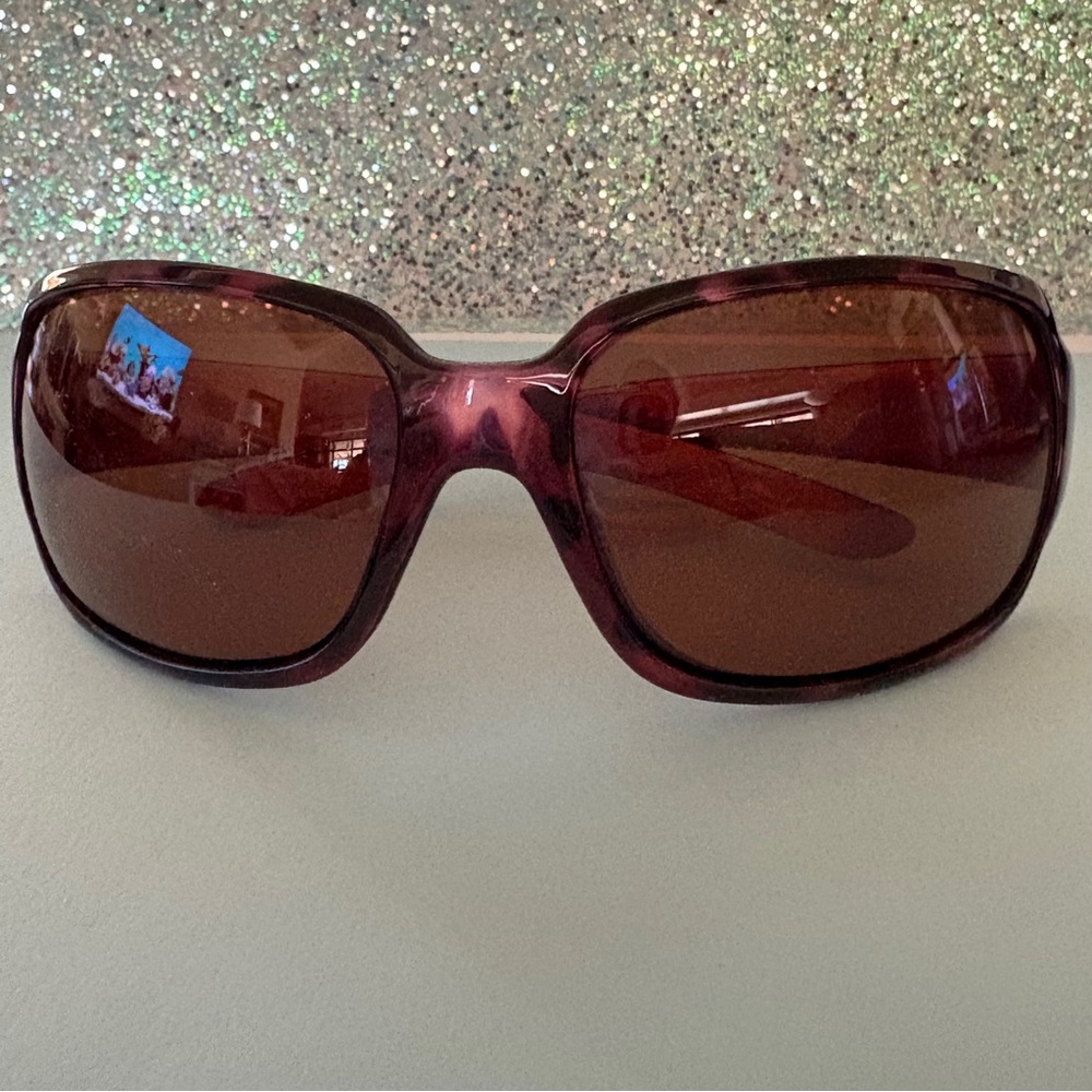 SUNCLOUD Cookie YS Purple and Black Tortoise Oversized Polarized Sunglasses - Picture 5 of 16